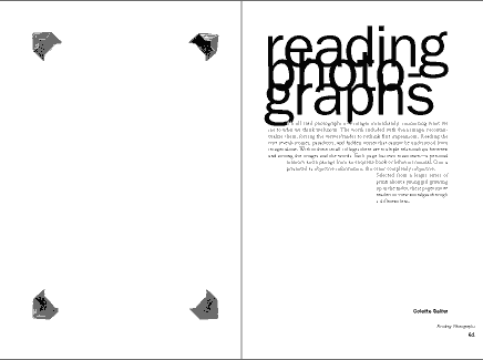 spread: "Reading Photographs" by Colette Gaiter